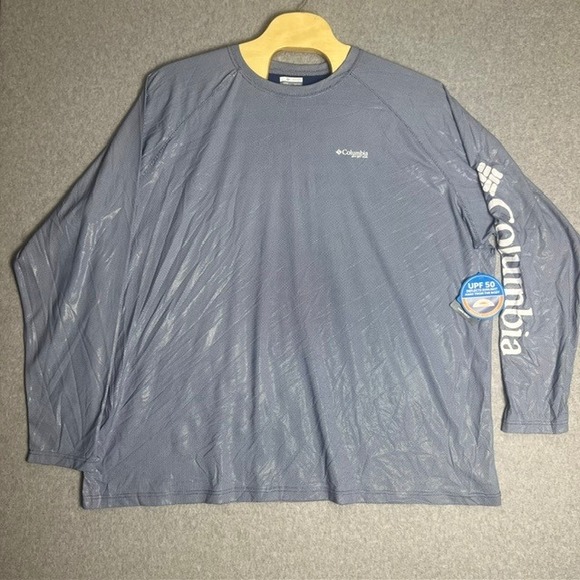 Columbia PFG Men's Terminal Deflector Long Sleeve Shirt UPF 50 Size 5XT - Picture 1 of 7
